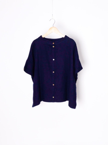 WガーゼドロップショルダーPU / Navy