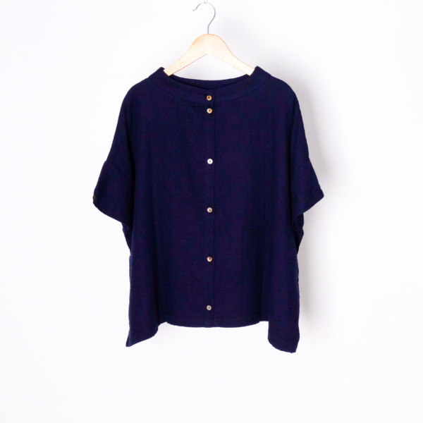 WガーゼドロップショルダーPU / Navy