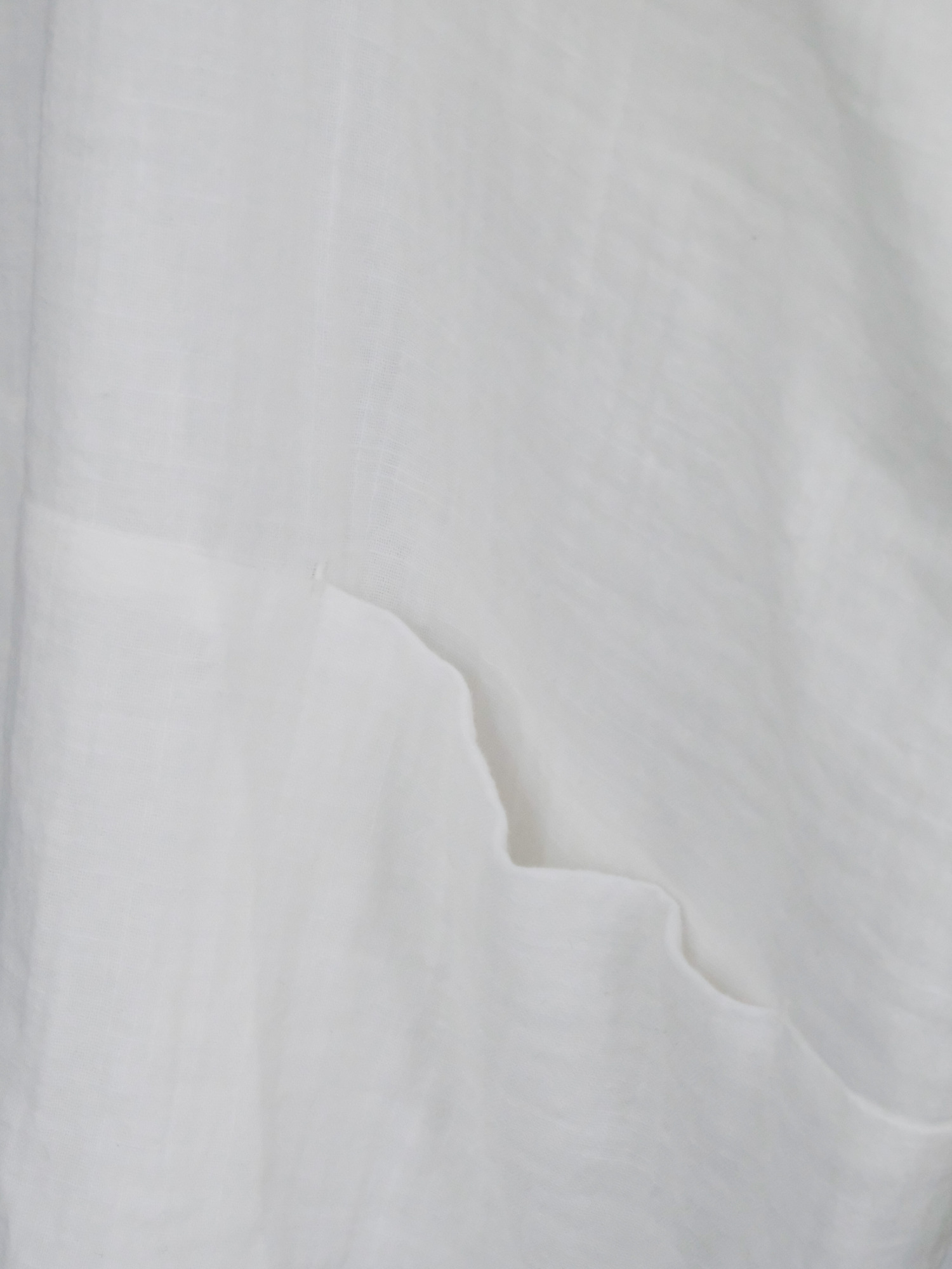 WガーゼドロップショルダーPU / White