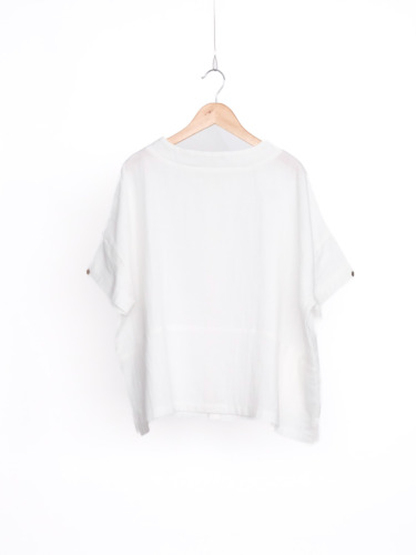 WガーゼドロップショルダーPU / White