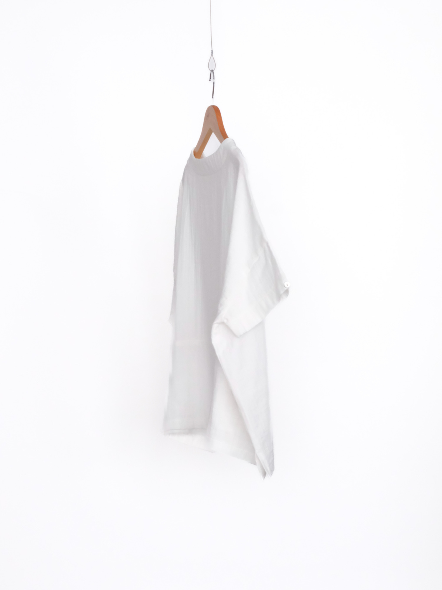 WガーゼドロップショルダーPU / White