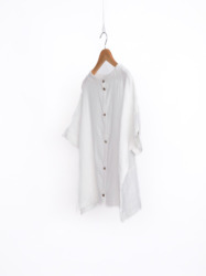 WガーゼドロップショルダーPU / White