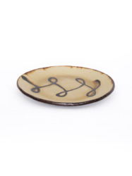 スリップウェア 七寸皿 4-d