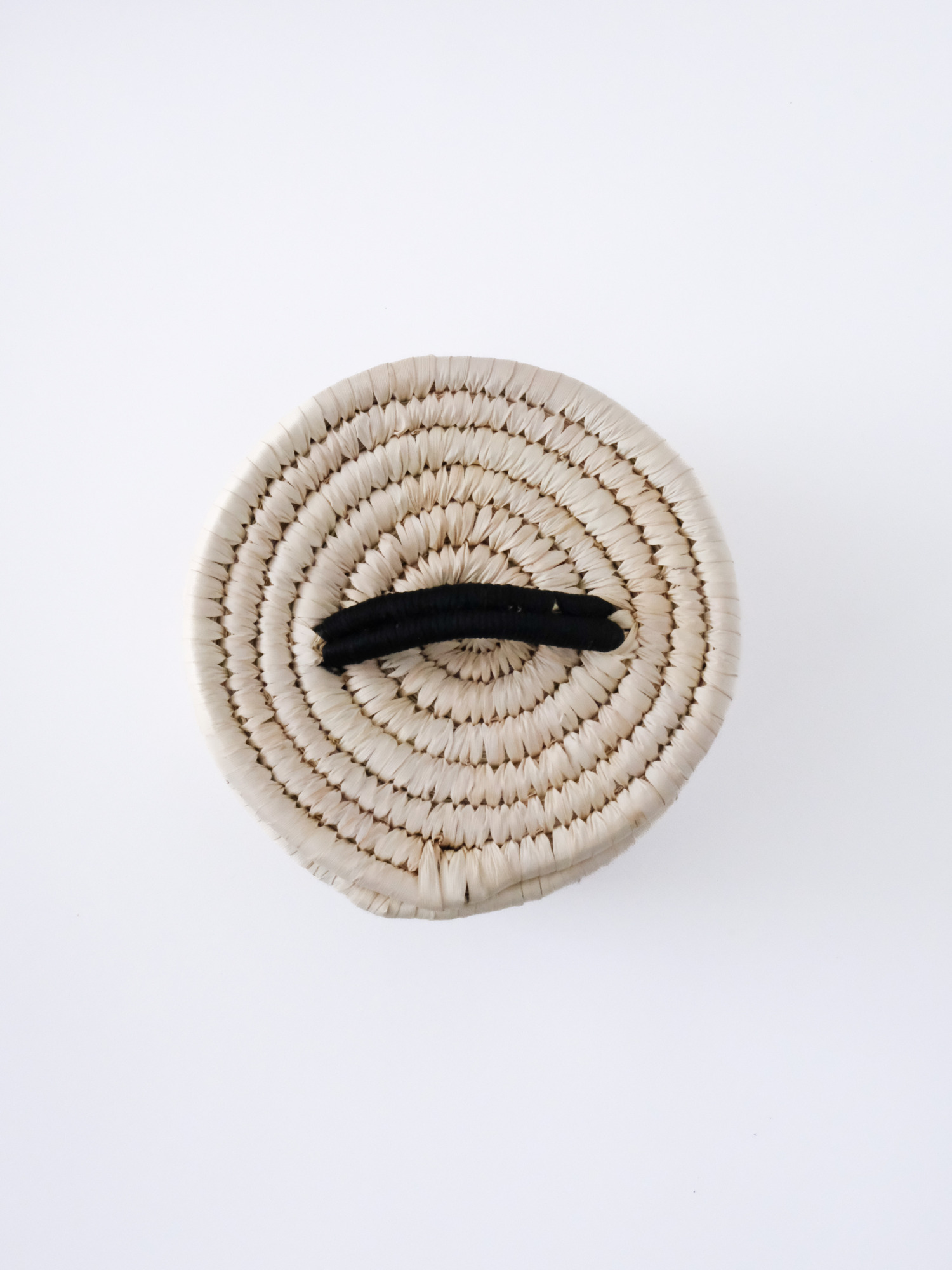 Sabai Lidded Basket S / Natural × Black