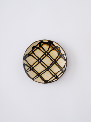 スリップウェア 四寸皿 8-c