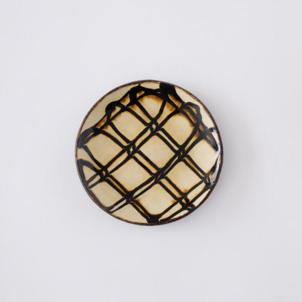 スリップウェア 四寸皿 8-c