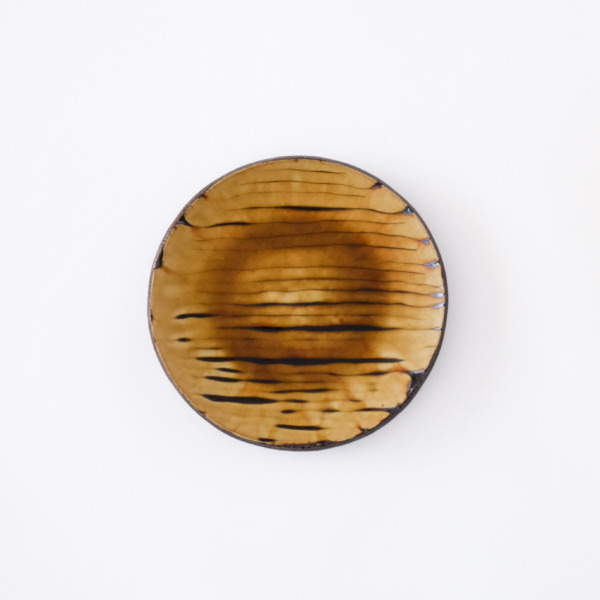 スリップウェア 四寸皿 8-b