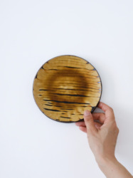 スリップウェア 四寸皿 8-b