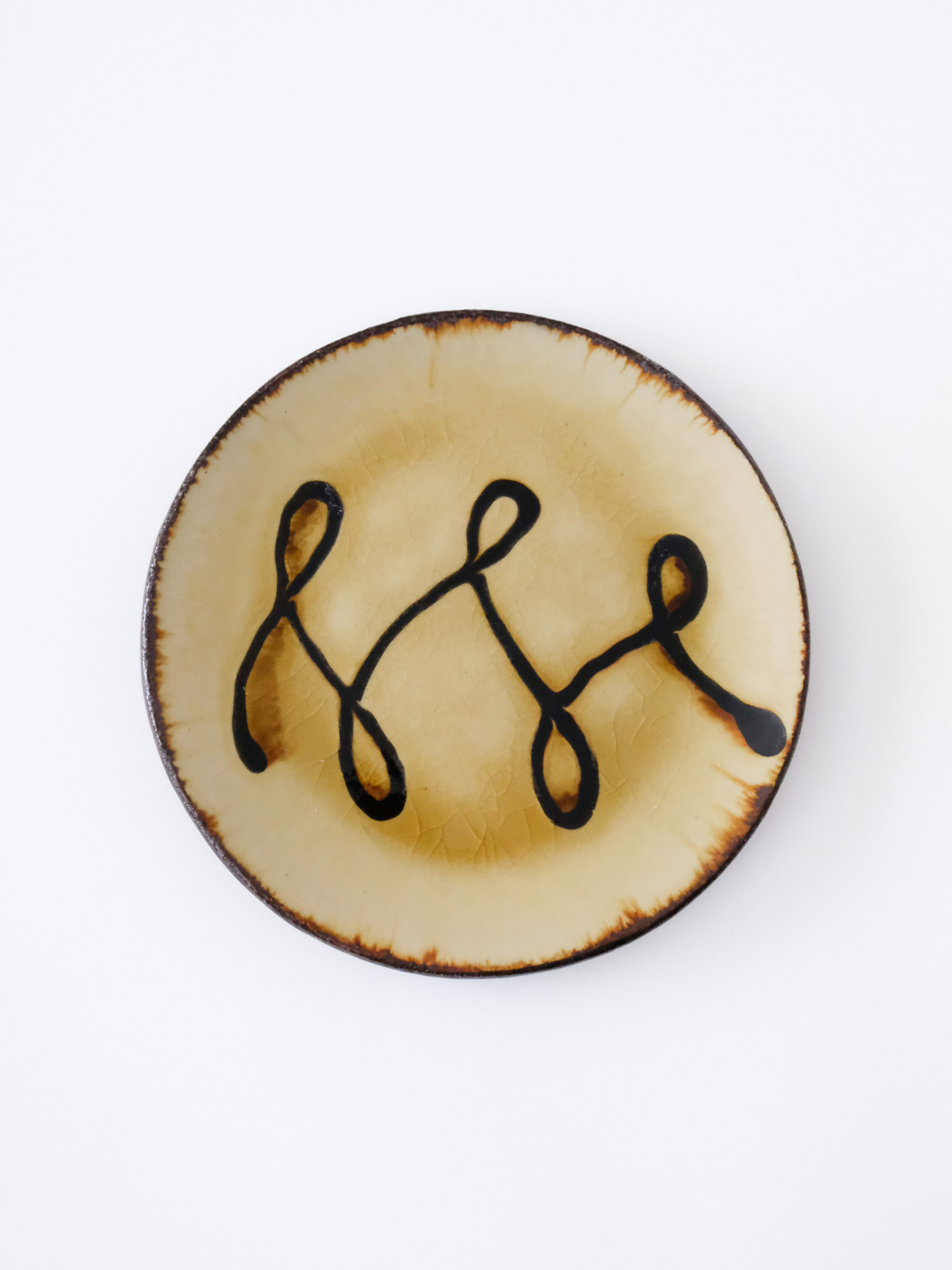 スリップウェア 七寸皿 4-d