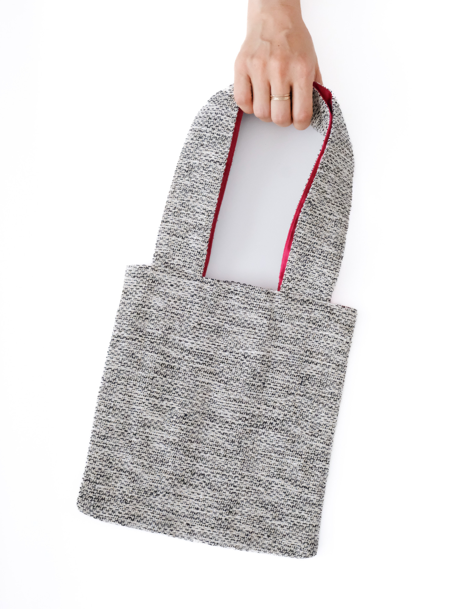 Silk Cotton Tweed Bag S / Sand