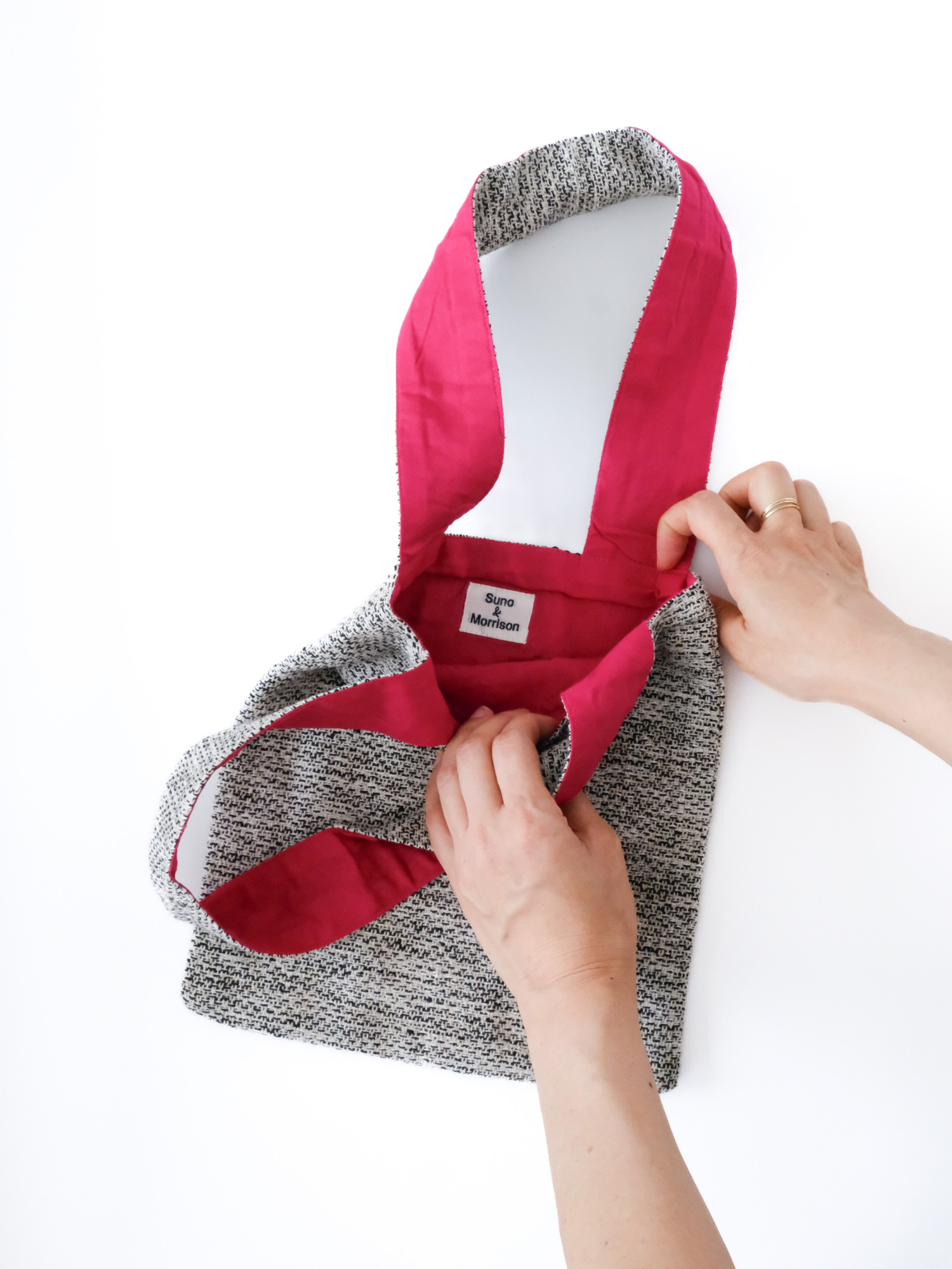 Silk Cotton Tweed Bag S / Sand