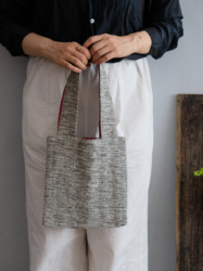 Silk Cotton Tweed Bag S / Sand