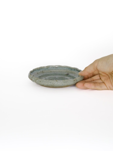 樫灰花型四寸皿