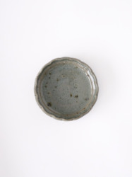 樫灰花型四寸皿