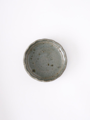 樫灰花型四寸皿