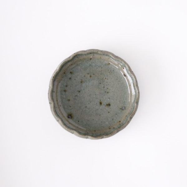 樫灰花型四寸皿