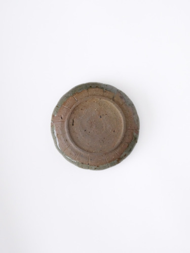 樫灰花型四寸皿