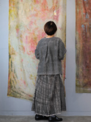 wool&cupra – slit jacket / sumi 25-A4