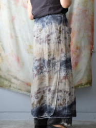 wool&cotton – wrap skirt / botanical 25-F1