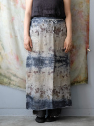 wool&cotton – wrap skirt / botanical 25-F1