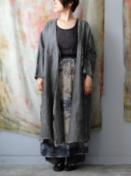 wool&cupra – wrap coat / sumi 25-D3