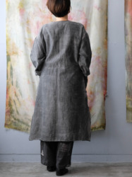 wool&cupra – wrap coat / sumi 25-D3
