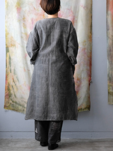 wool&cupra – wrap coat / sumi 25-D3