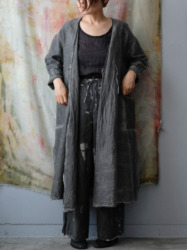 wool&cupra – wrap coat / sumi 25-D3
