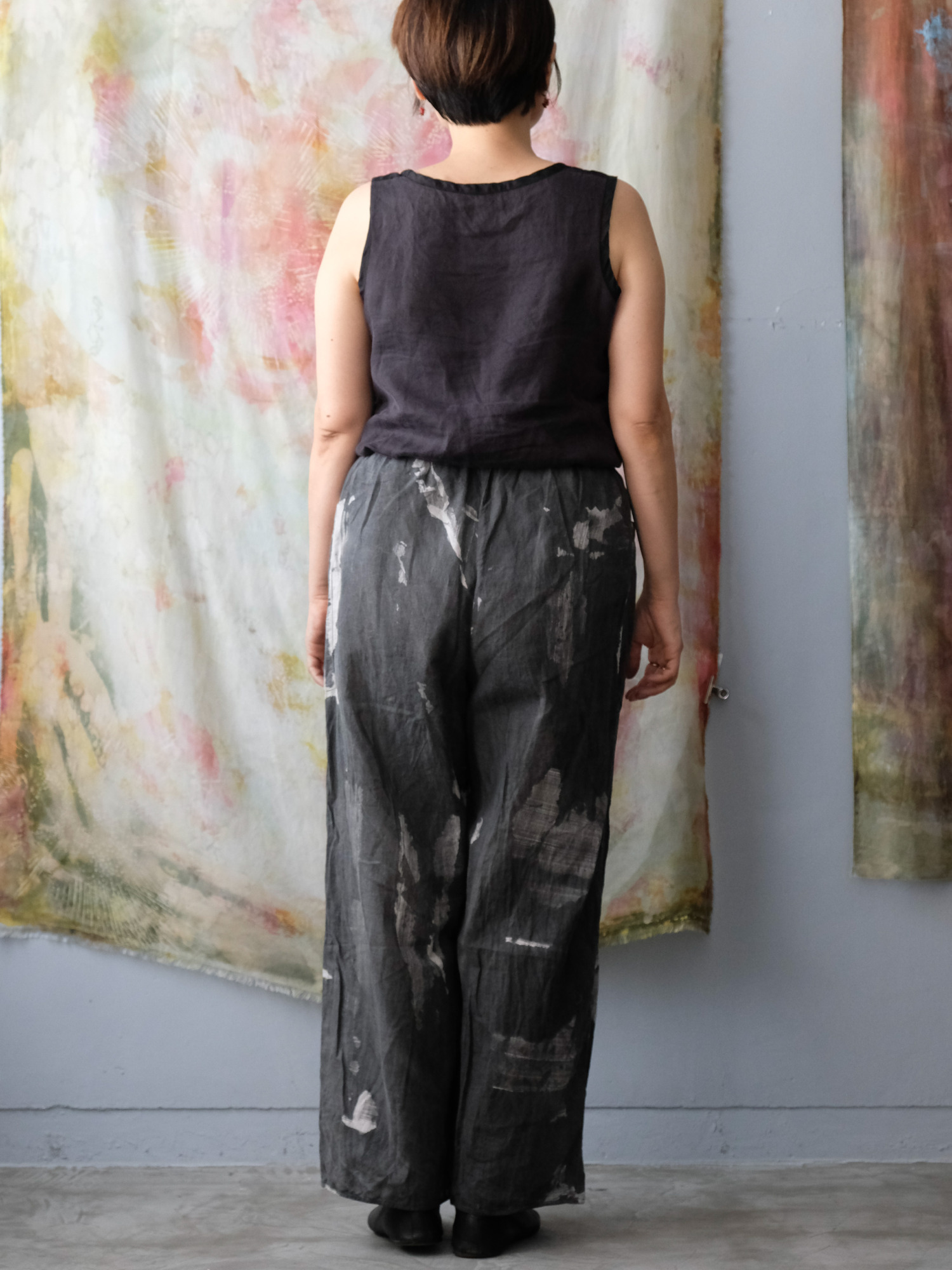 cotton&linen – simple pants / sumi 25-E2