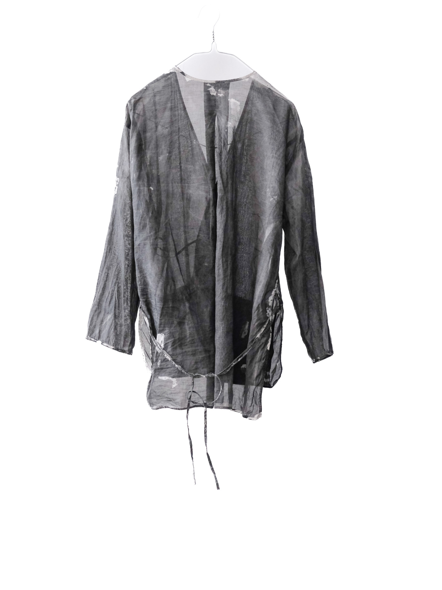 cotton&linen – slit jacket / sumi 25-A4