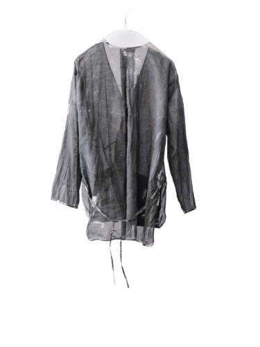 cotton&linen – slit jacket / sumi 25-A4