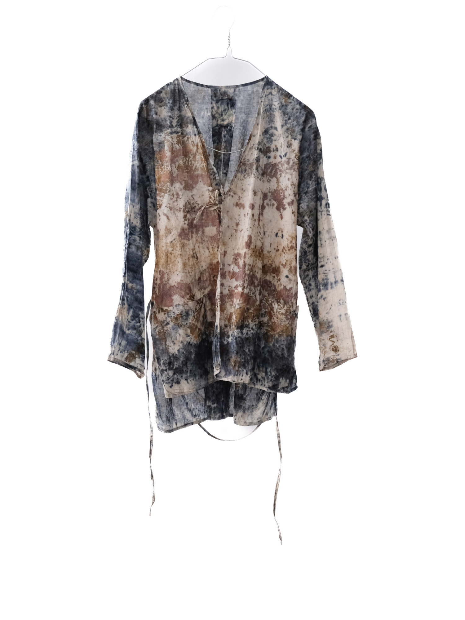 cotton&linen – slit jacket / botanical 25-A1