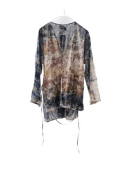 cotton&linen – slit jacket / botanical 25-A1