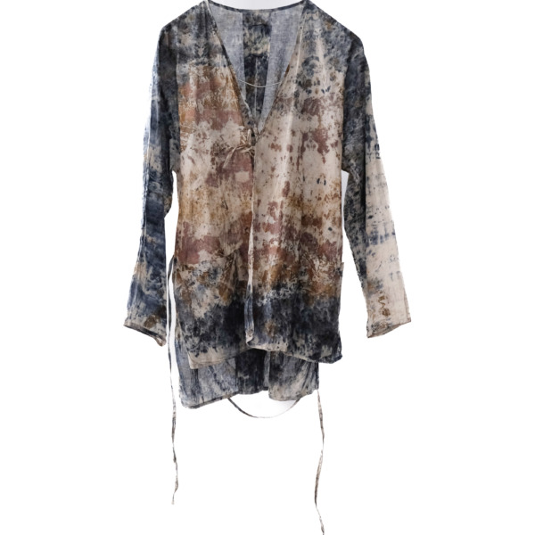 cotton&linen – slit jacket / botanical 25-A1