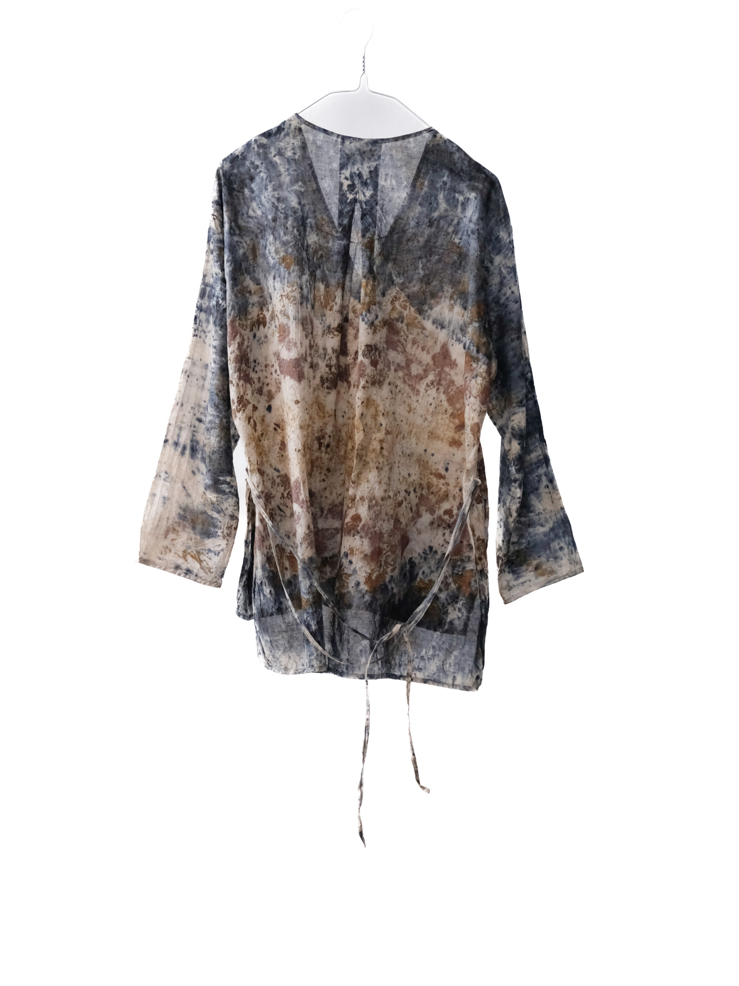 cotton&linen – slit jacket / botanical 25-A1