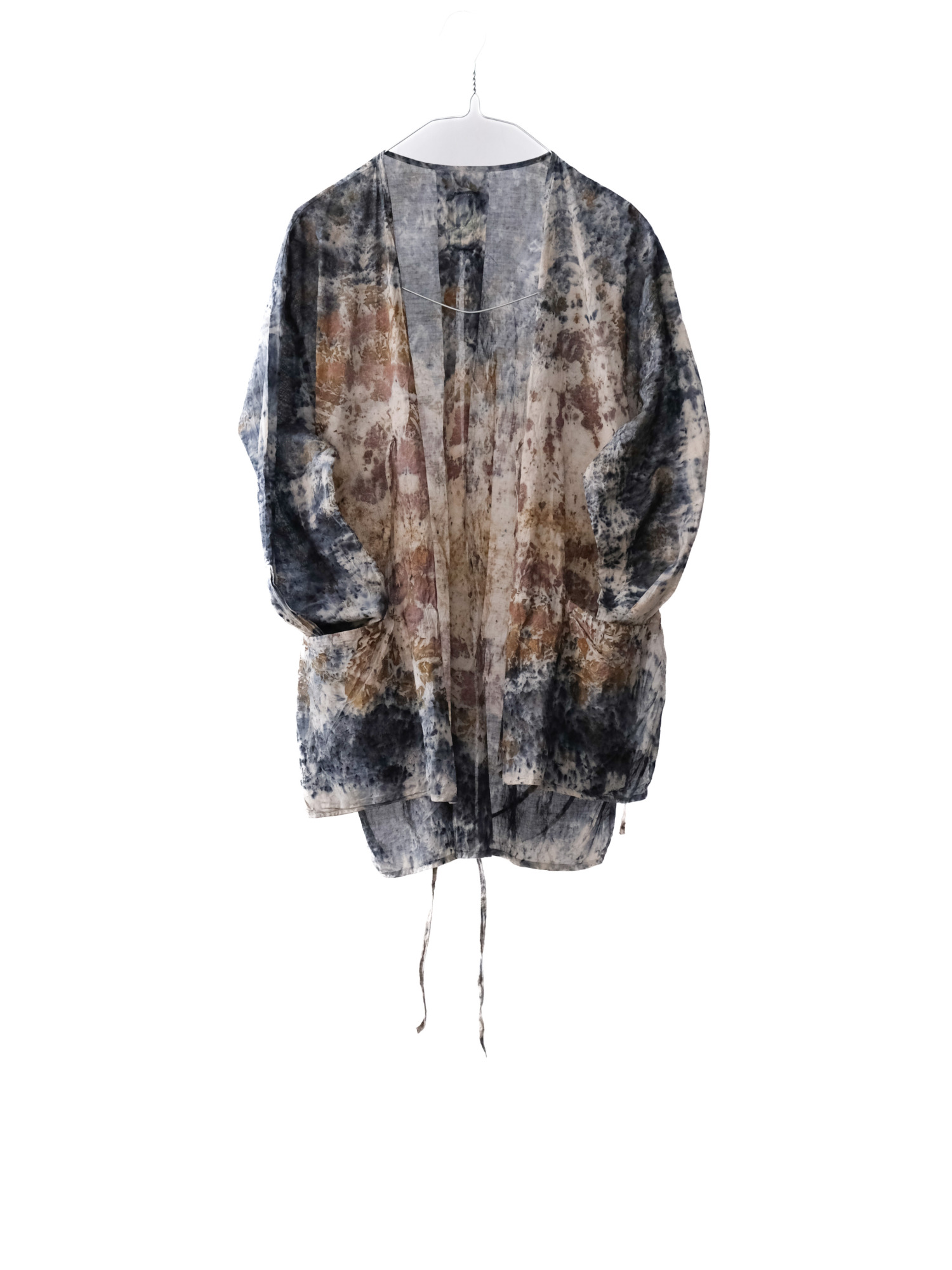 cotton&linen – slit jacket / botanical 25-A1