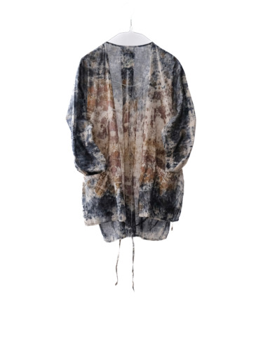 cotton&linen – slit jacket / botanical 25-A1