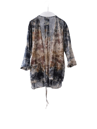 cotton&linen – slit jacket / botanical 25-A1