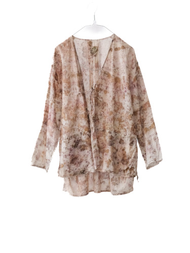 cotton&linen – slit jacket / botanical 25-A3