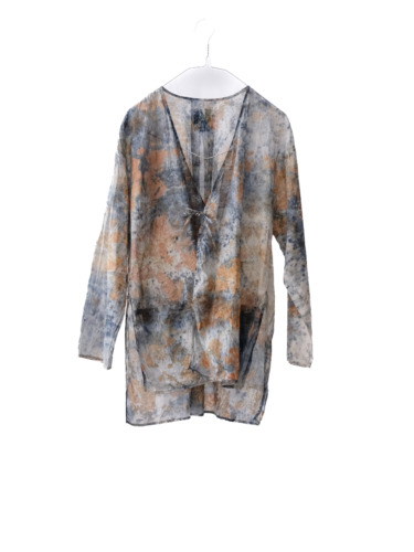 cotton&linen – slit jacket / botanical 25-A2