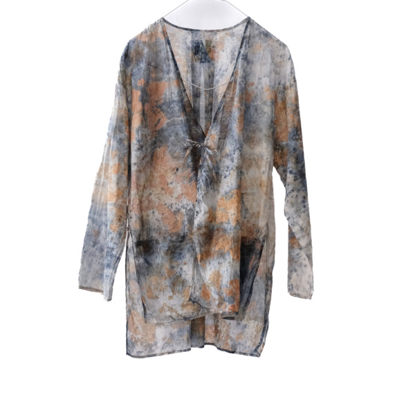 cotton&linen – slit jacket / botanical 25-A2