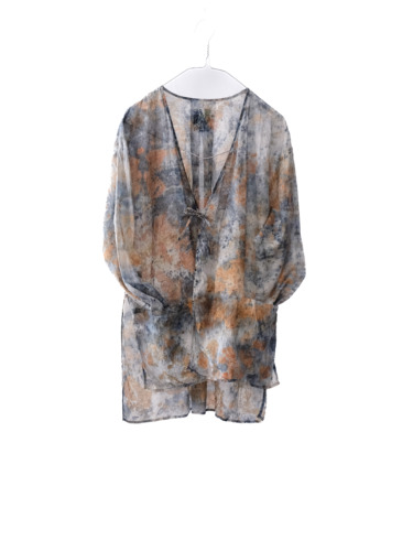 cotton&linen – slit jacket / botanical 25-A2