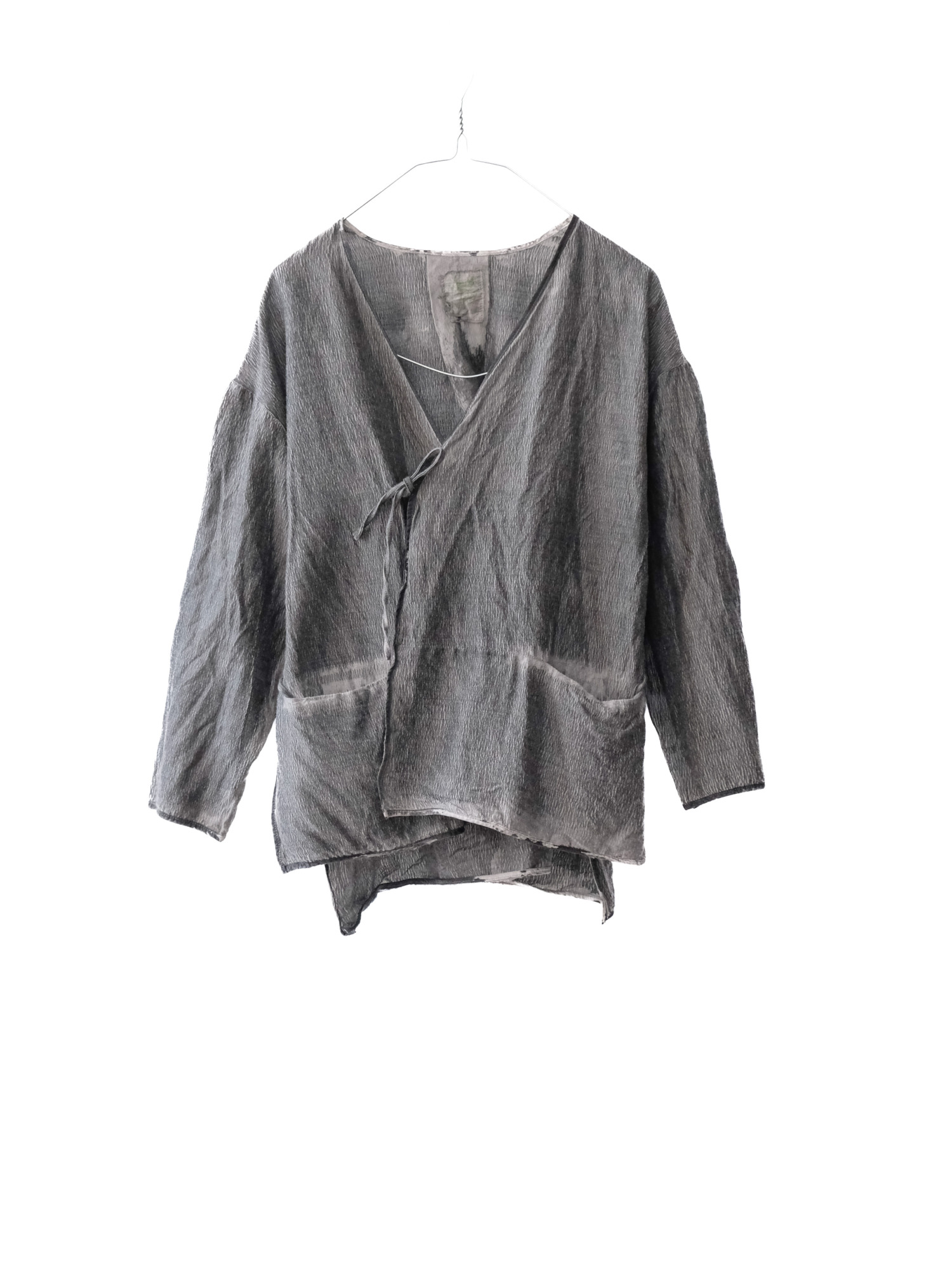 wool&cupra – slit jacket / sumi 25-A4