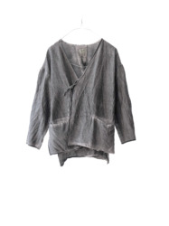 wool&cupra – slit jacket / sumi 25-A4