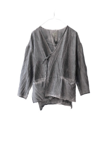 wool&cupra – slit jacket / sumi 25-A4