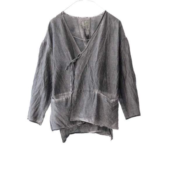wool&cupra – slit jacket / sumi 25-A4