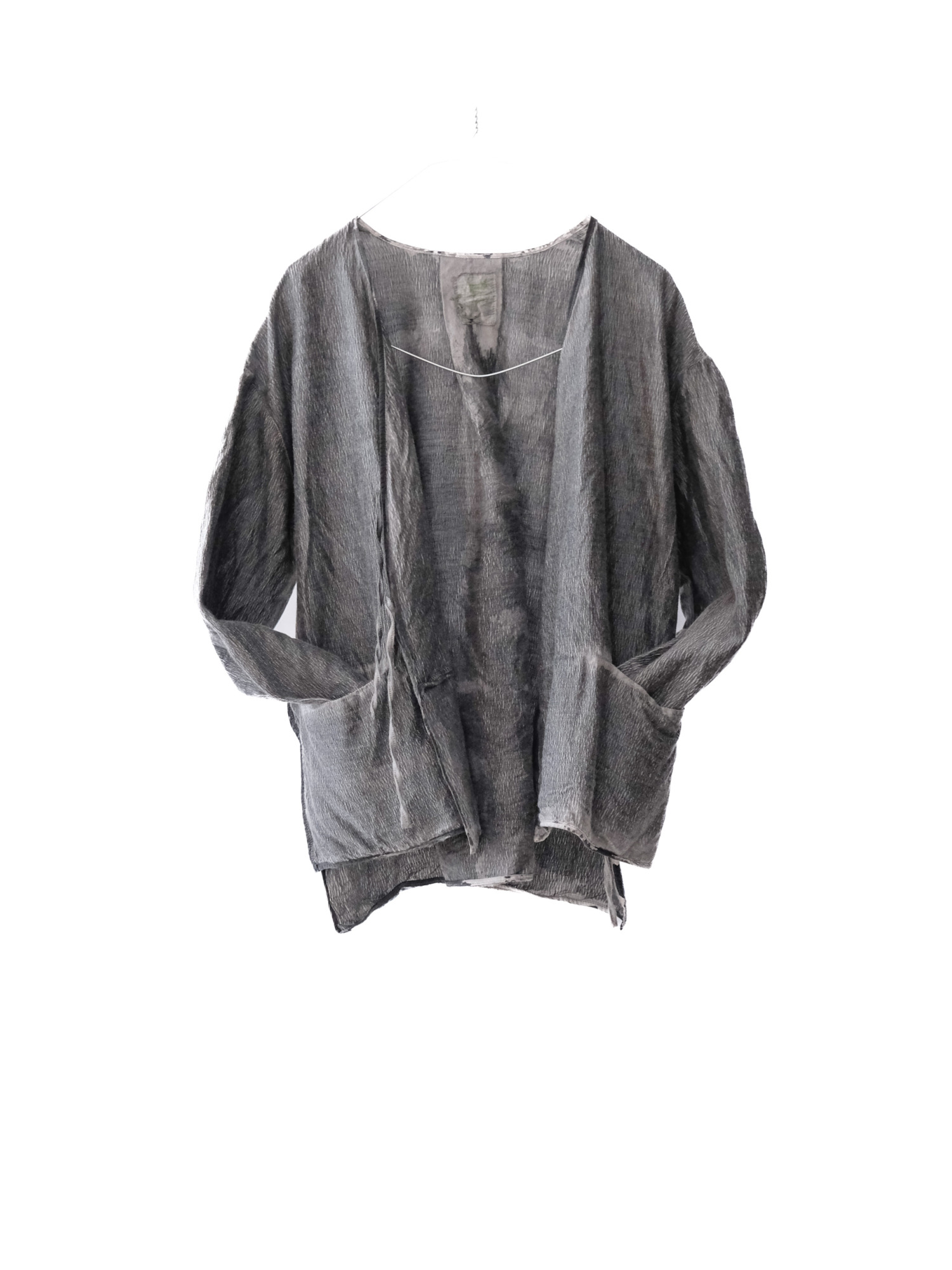 wool&cupra – slit jacket / sumi 25-A4