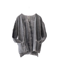 wool&cupra – slit jacket / sumi 25-A4