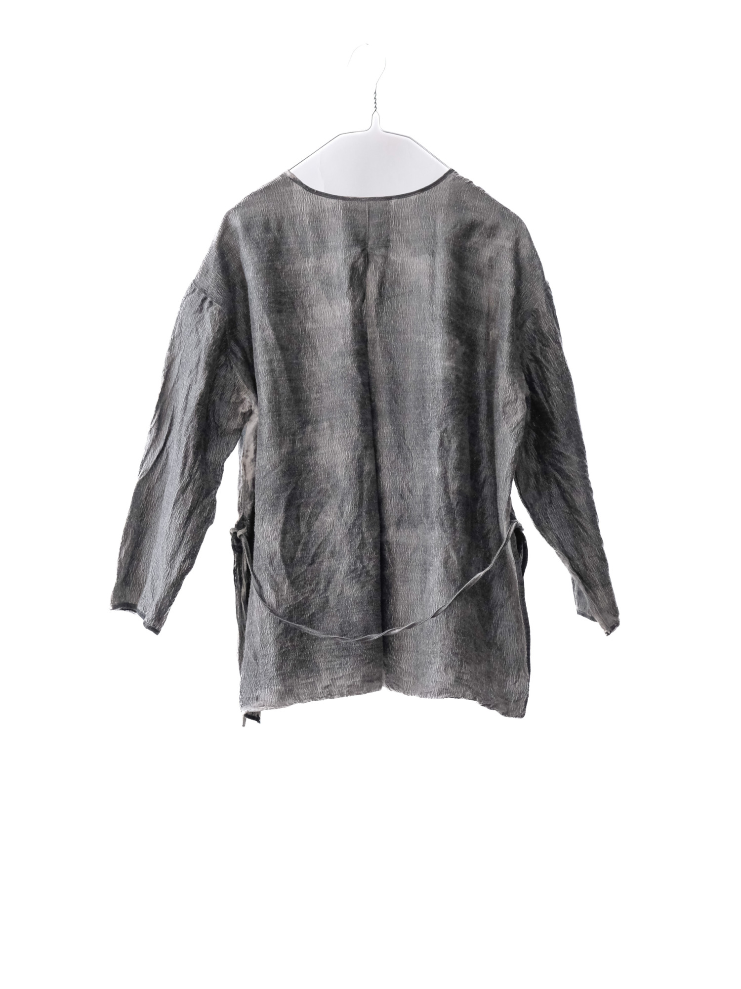 wool&cupra – slit jacket / sumi 25-A4