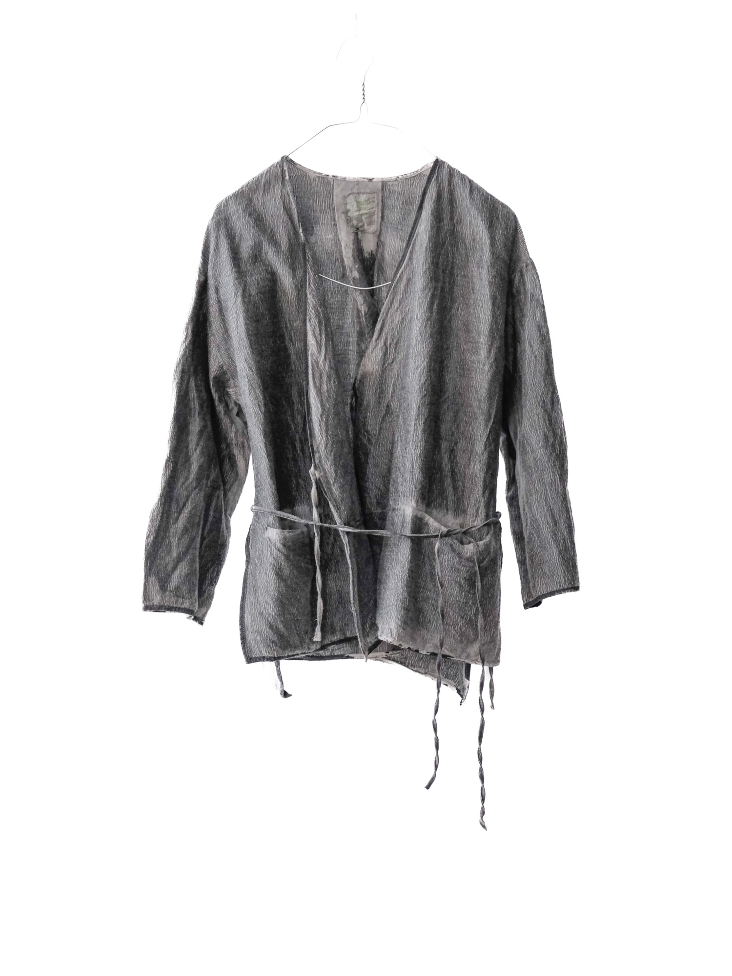 wool&cupra – slit jacket / sumi 25-A4